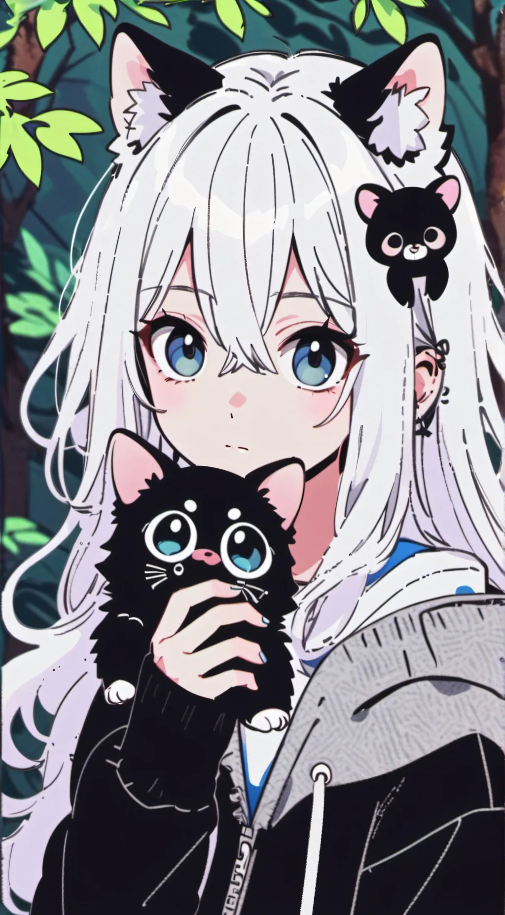 ai character: Snow background