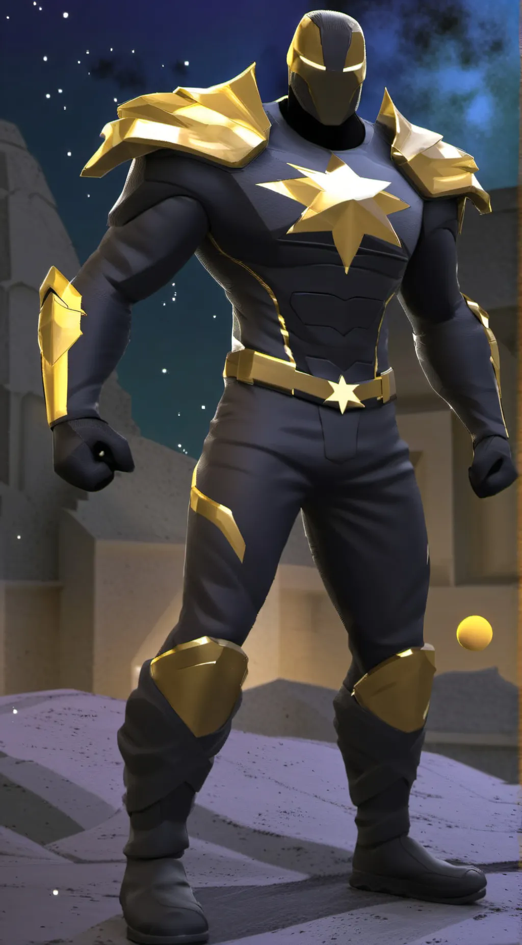 ai character: Captain Starshield background