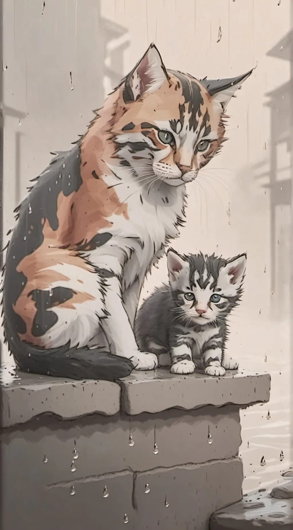 ai character: Mommy Cat background