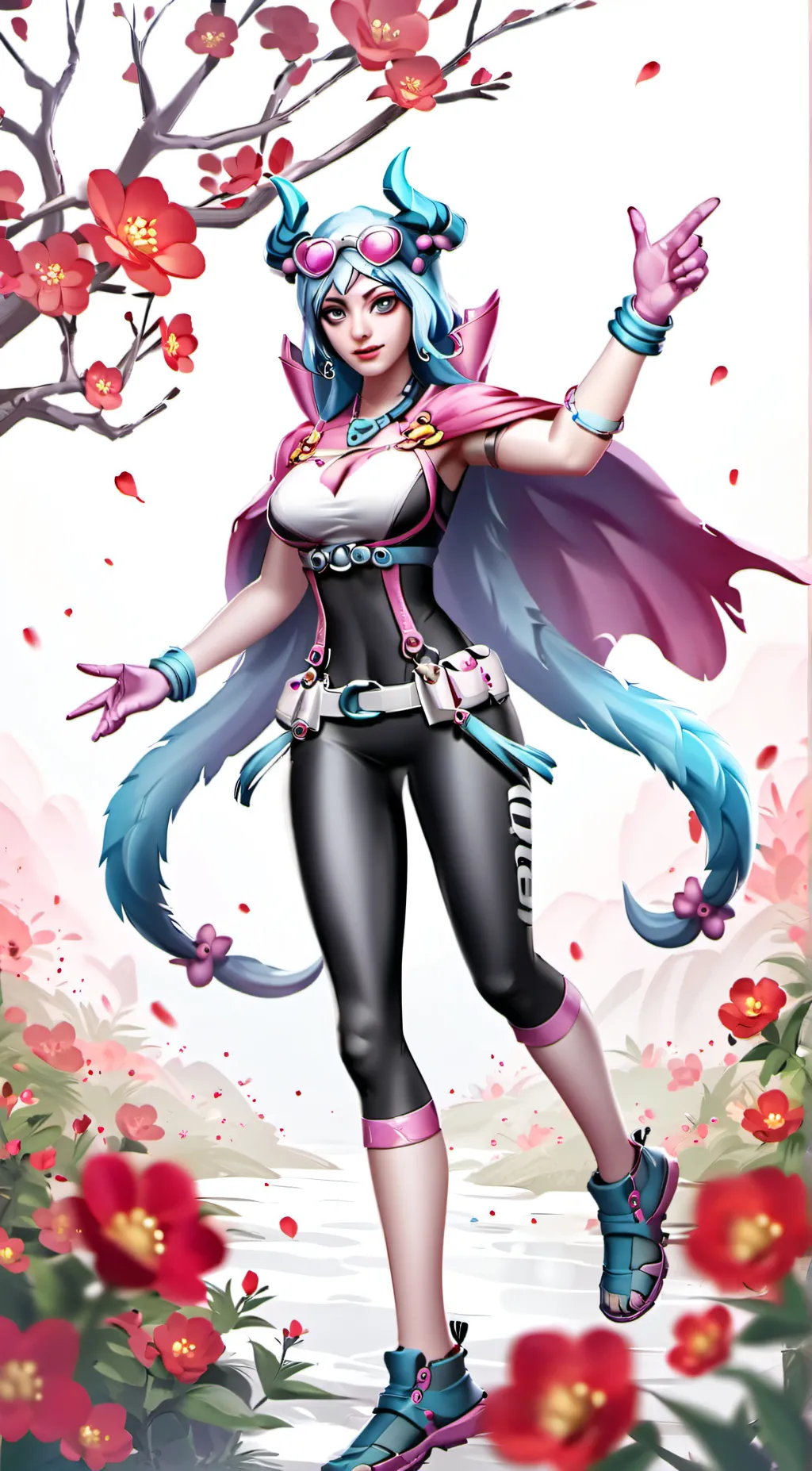 ai character: mystical maiden background