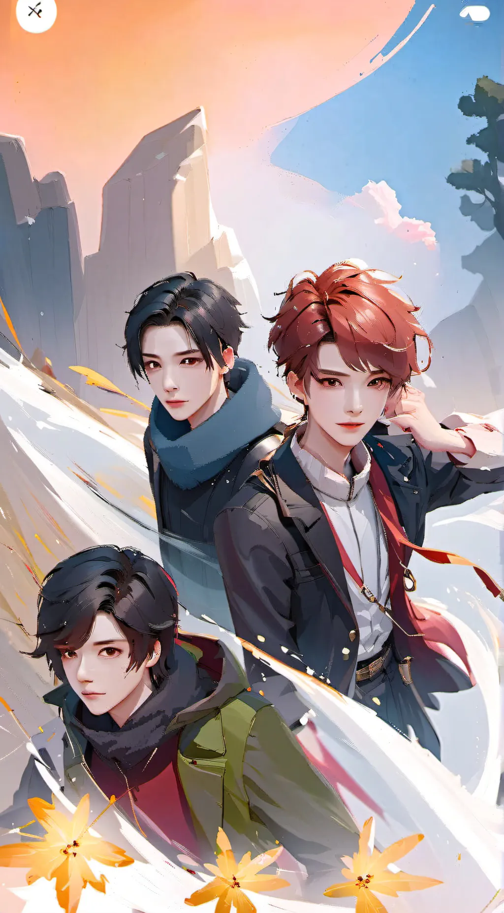 ai character: Lucas,David,Alex background