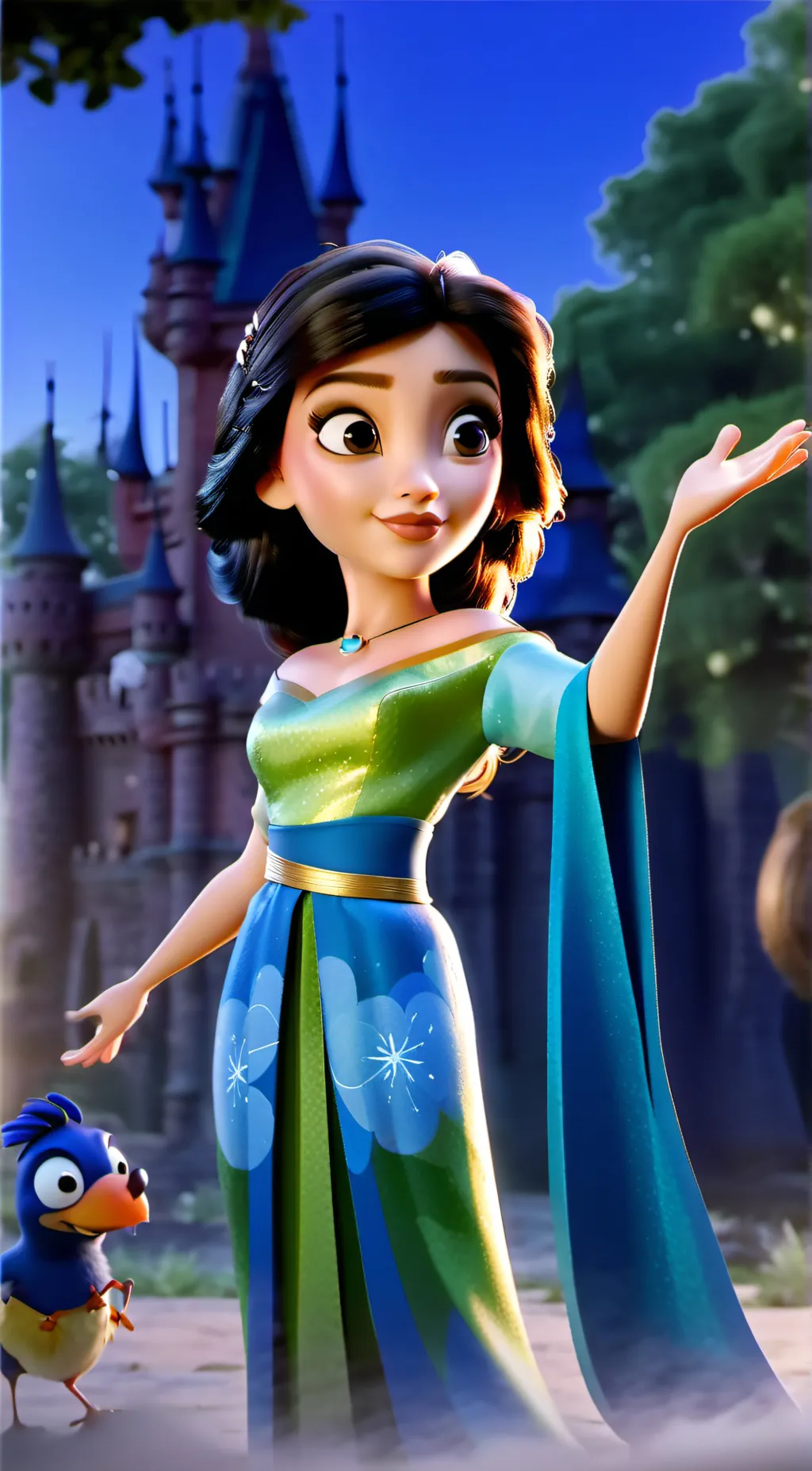 ai character: Natalie  background