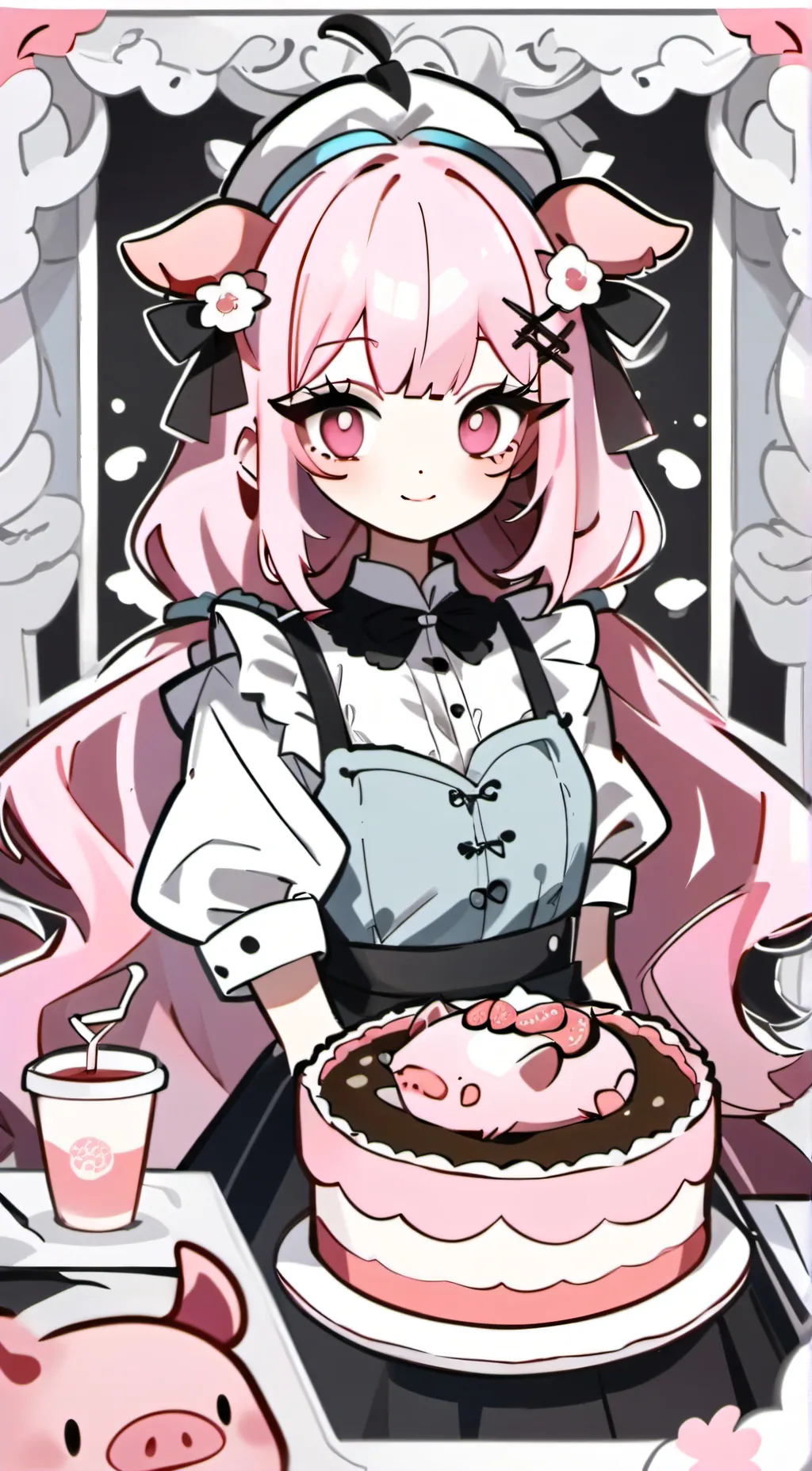 ai character: picky piggy background