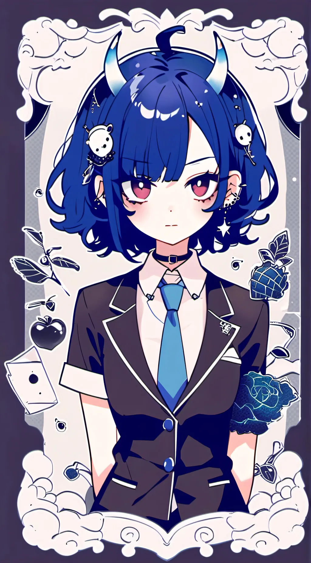 ai character: Miss Dash (My oc)  background