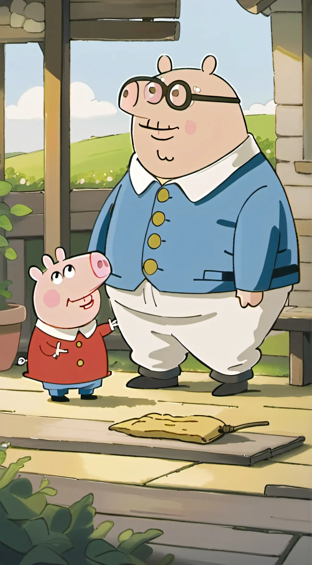 ai character: Peppa pig background