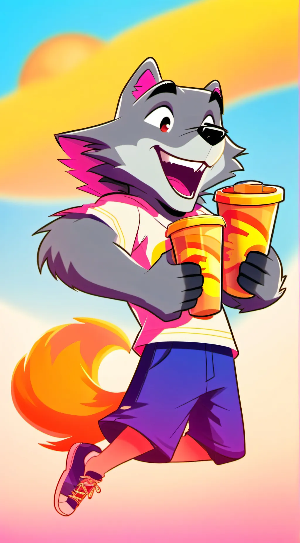 ai character: wendy weather wolf background