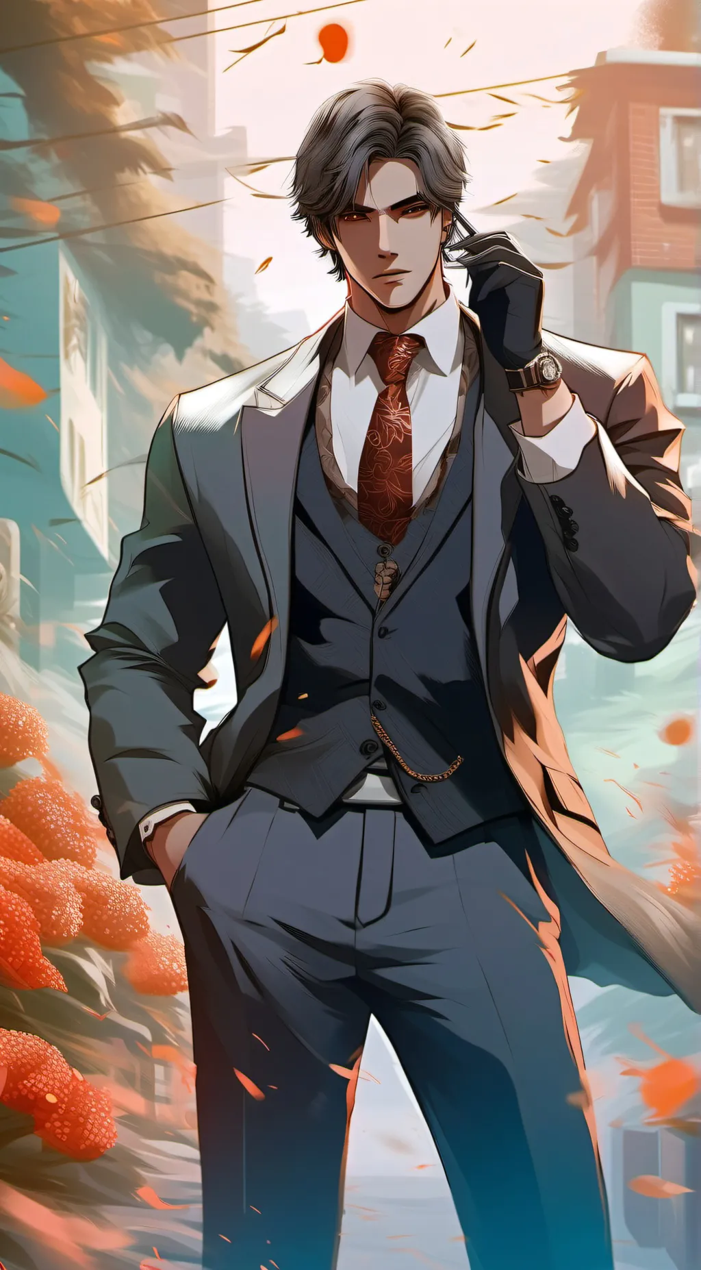 ai character: Chris. background