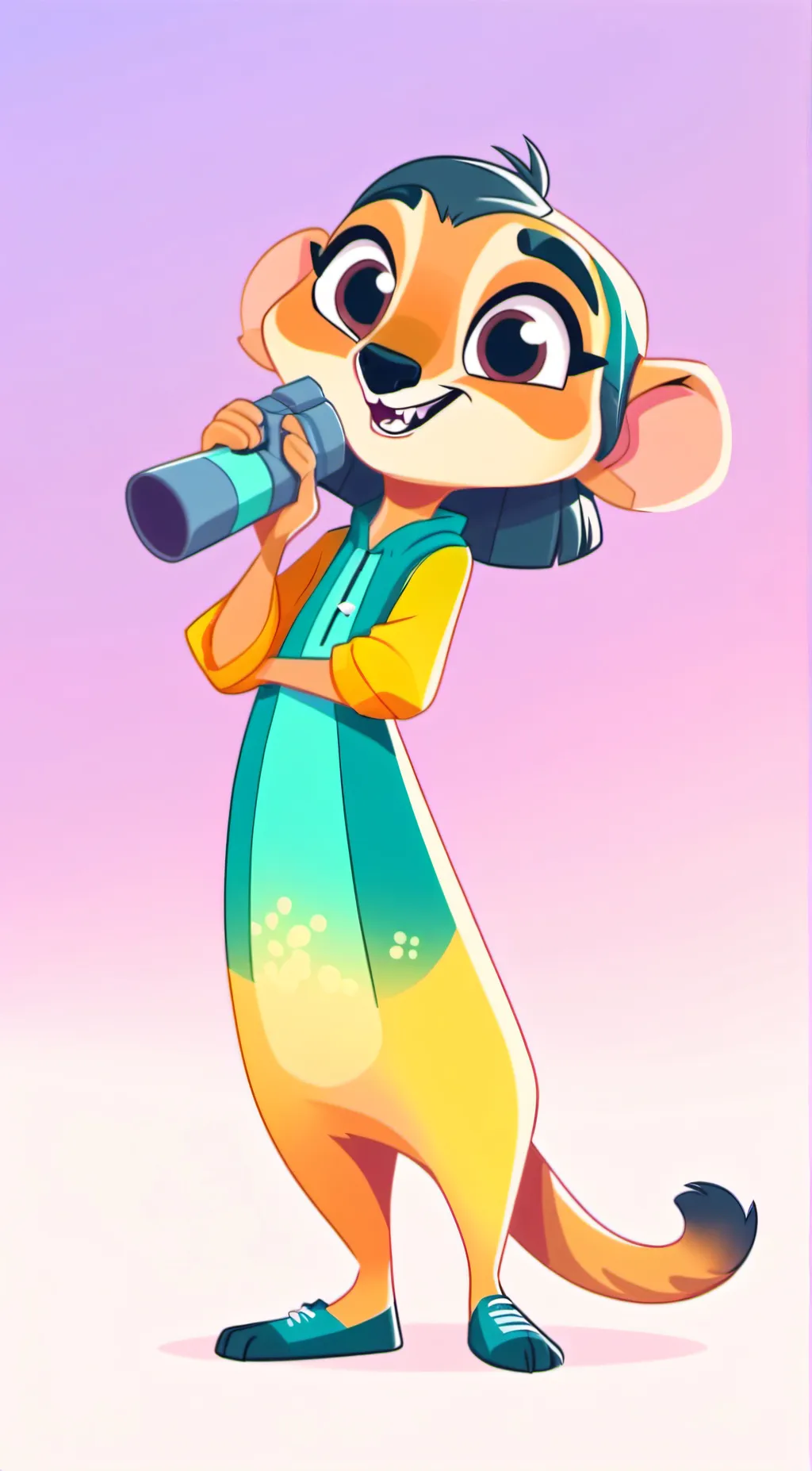ai character: Meerkat girl  background