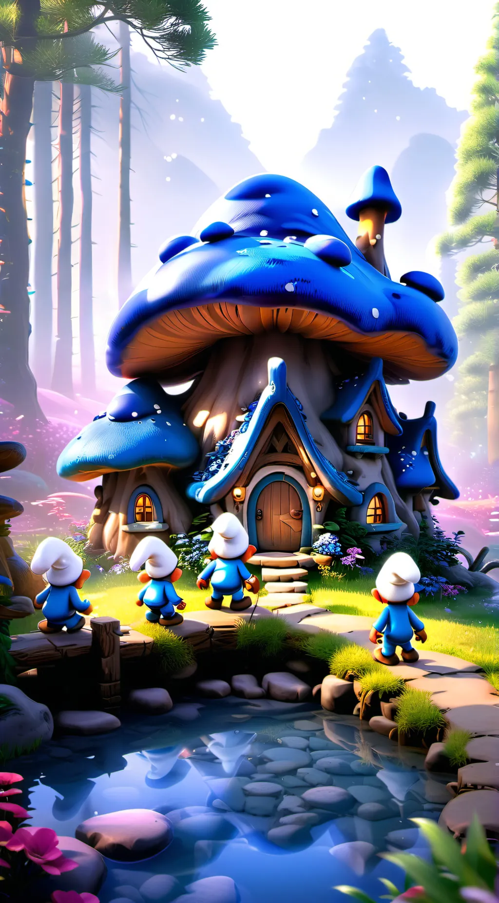 ai character: smurfs background