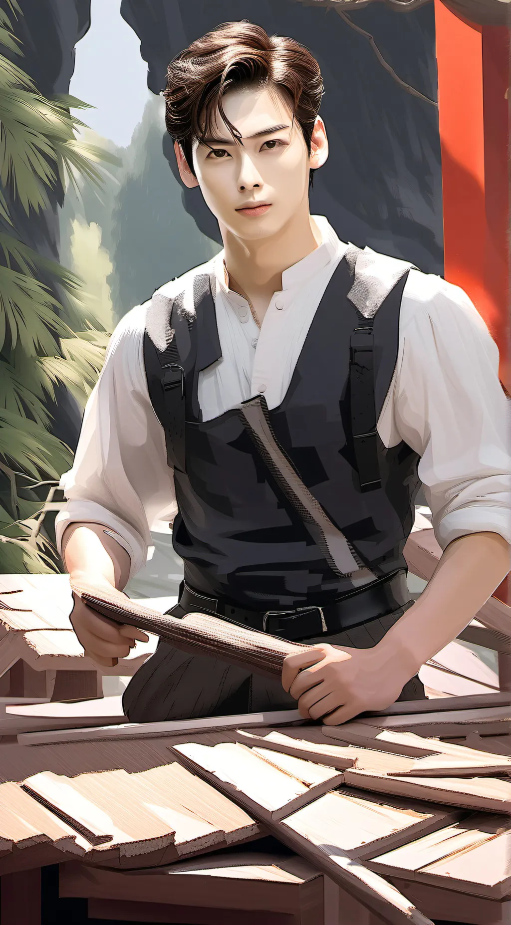 ai character: cha Eun Woo background