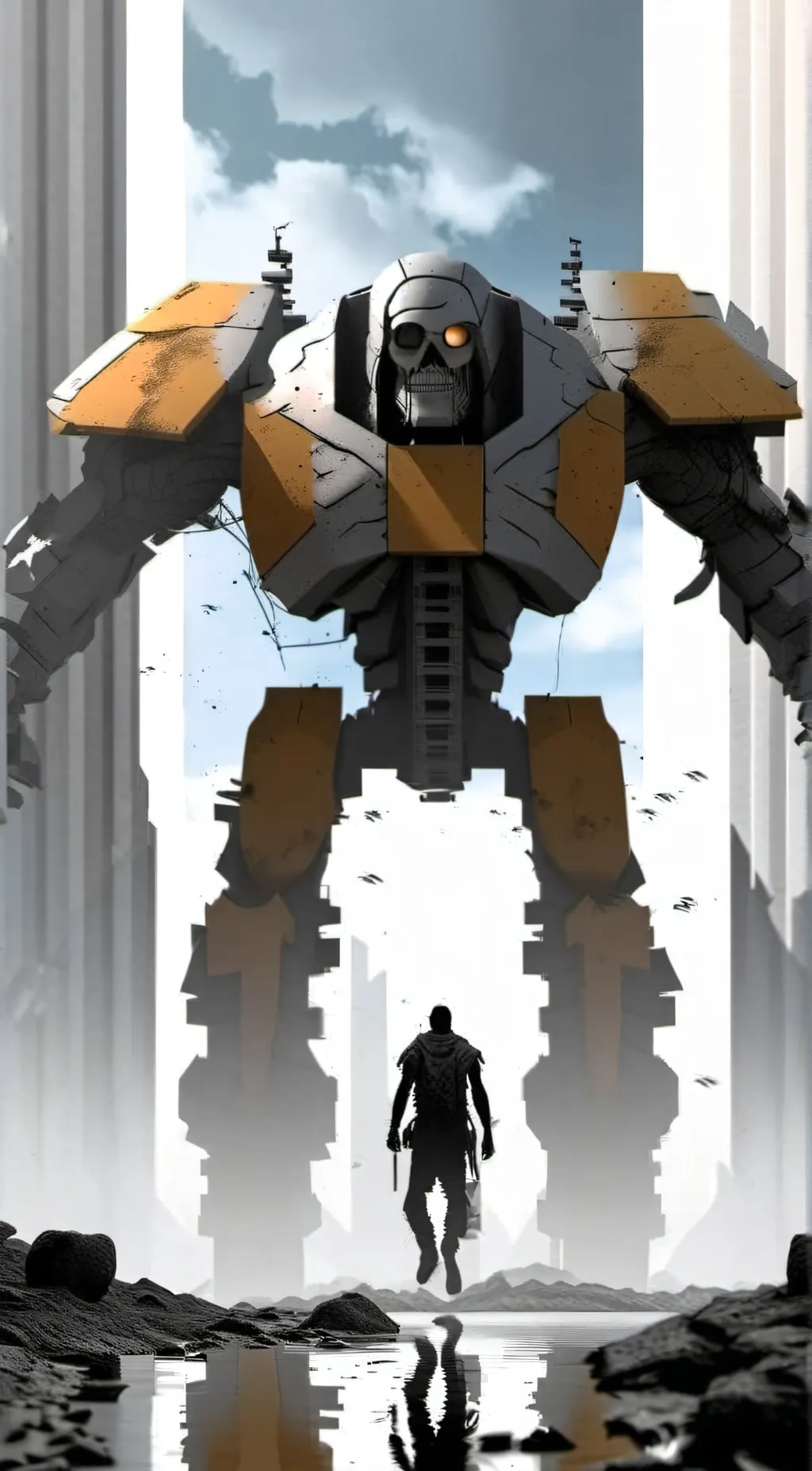 ai character: abandoned Titan background