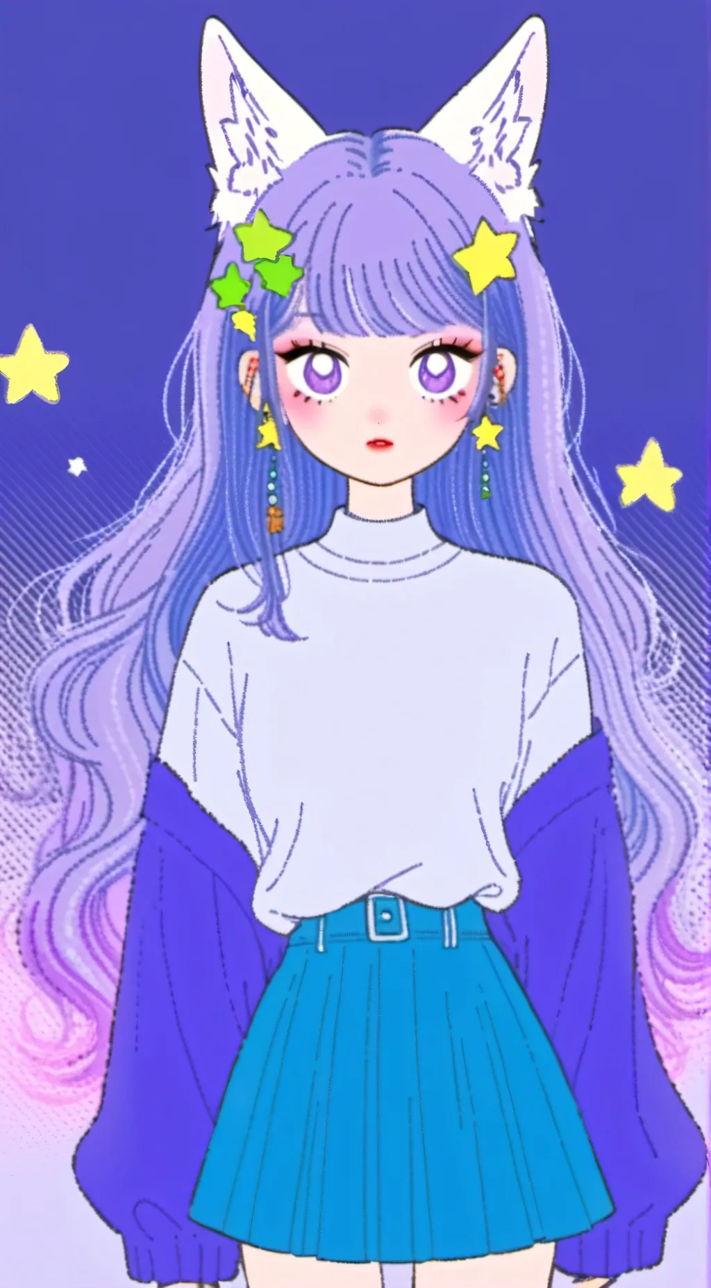 ai character: Galaxy the fox background