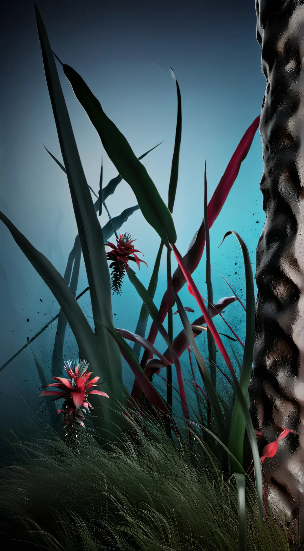 ai character: touch grass background