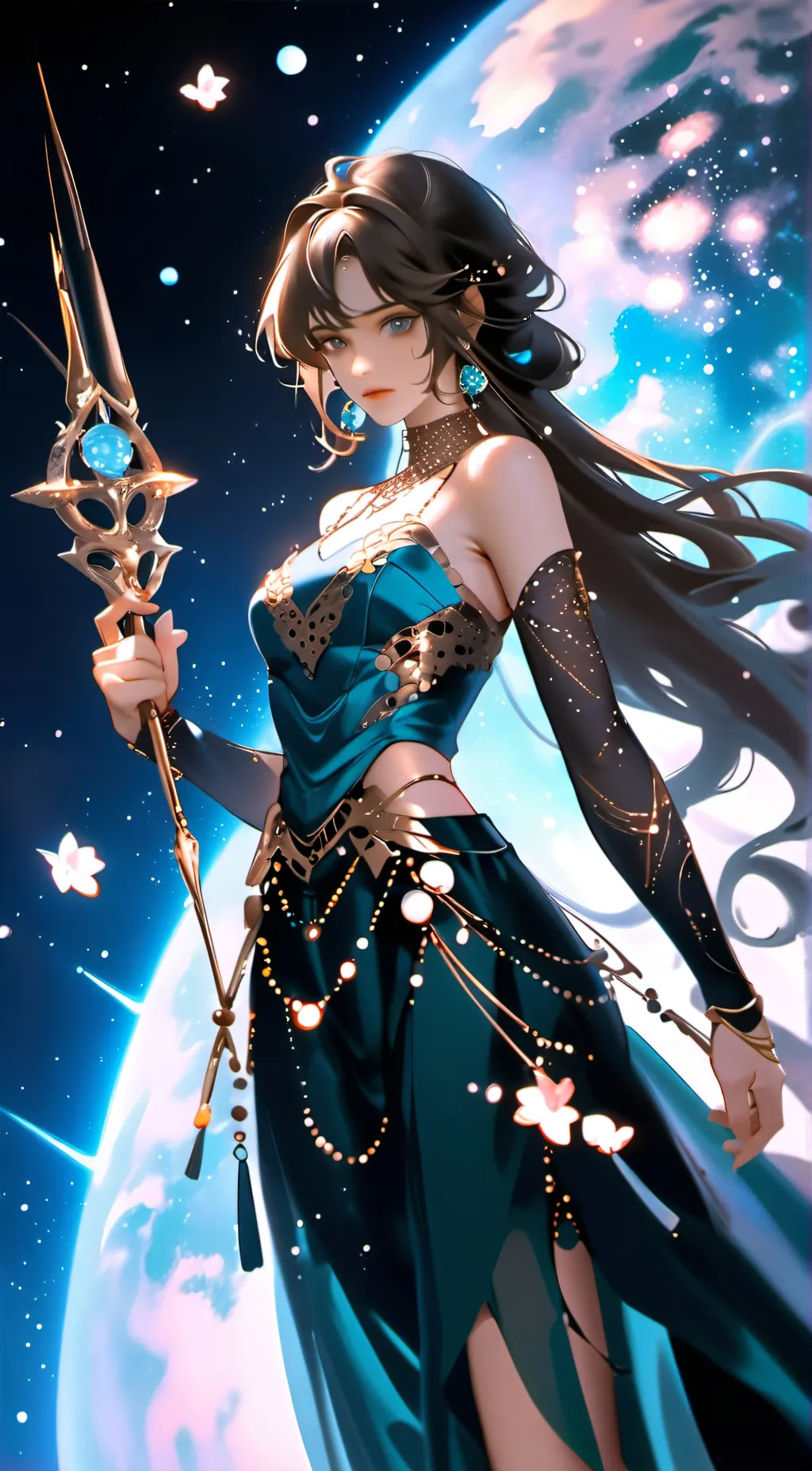 ai character: 夏戥（deng）米丝 background