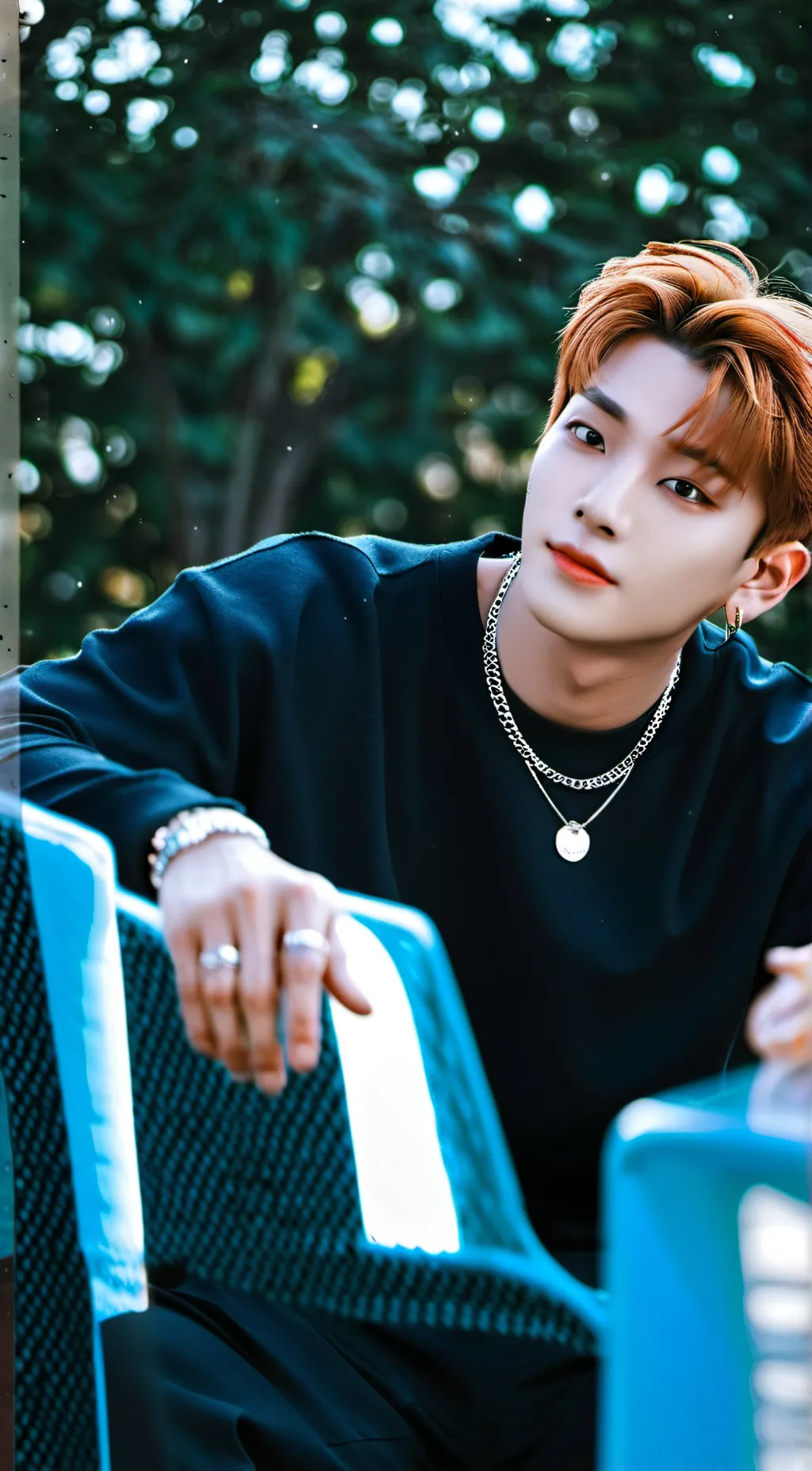 ai character: ATEEZ AU background