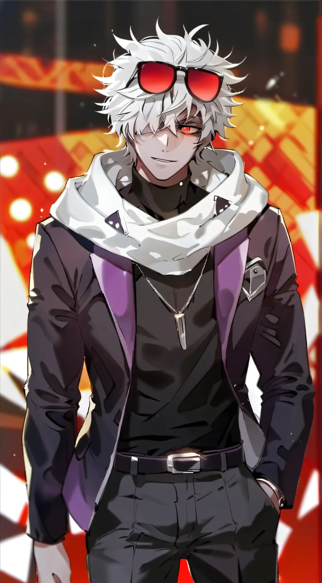 ai character: warning Tvman/oc background