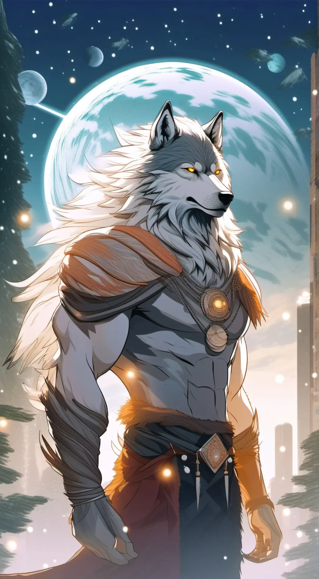 ai character: Lunar background