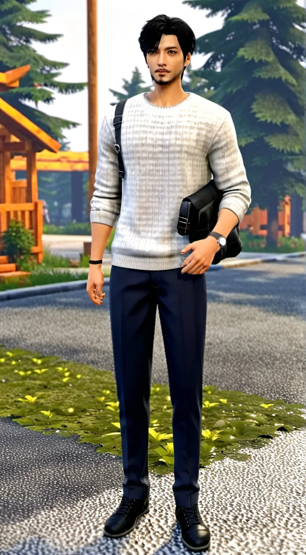 ai character: Justin  background