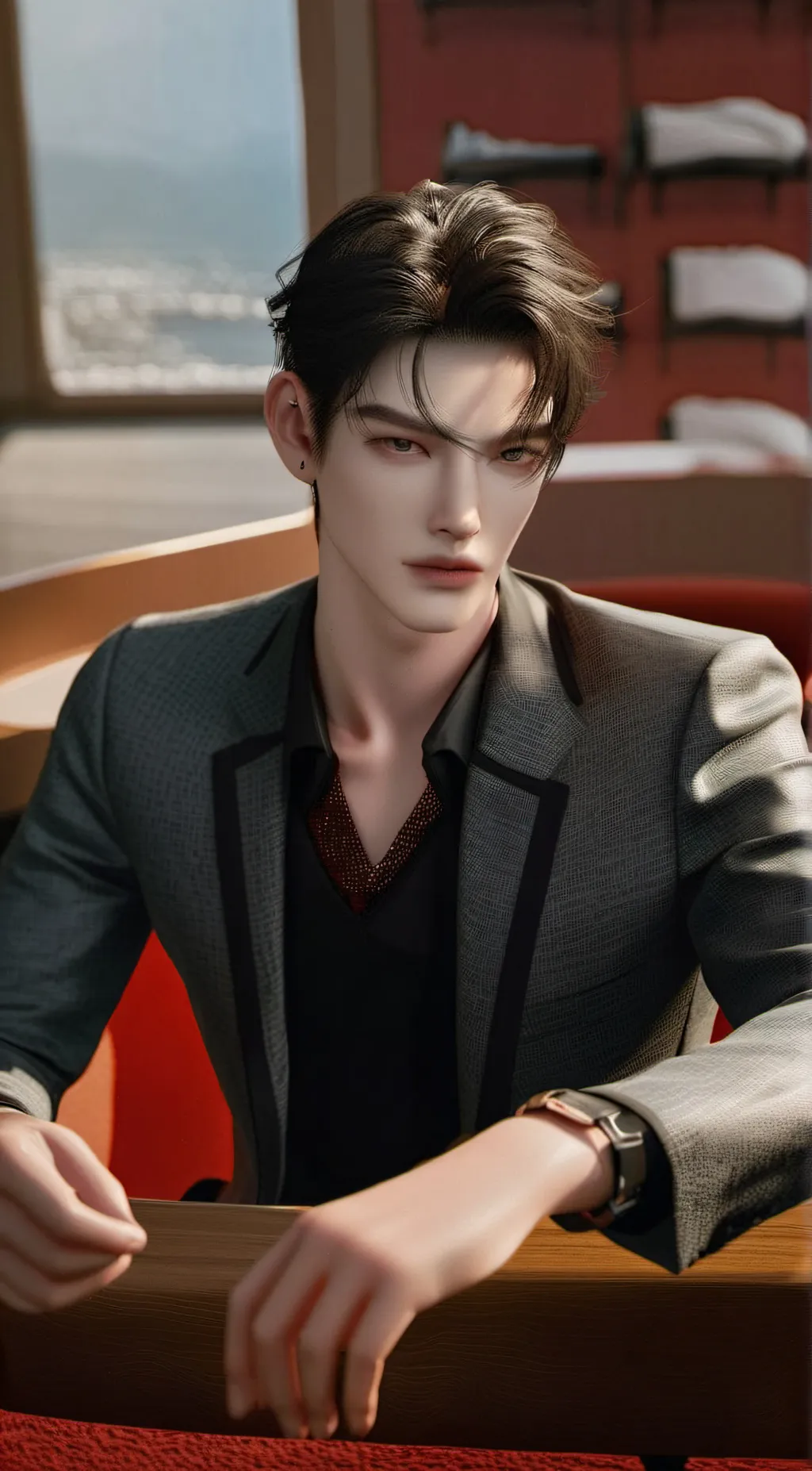 ai character: Dominik  background