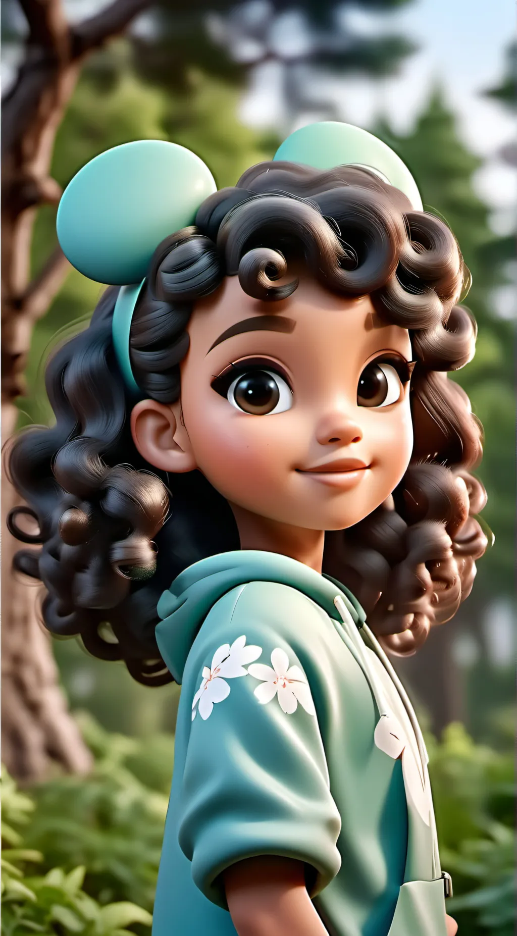 ai character: Rosy background