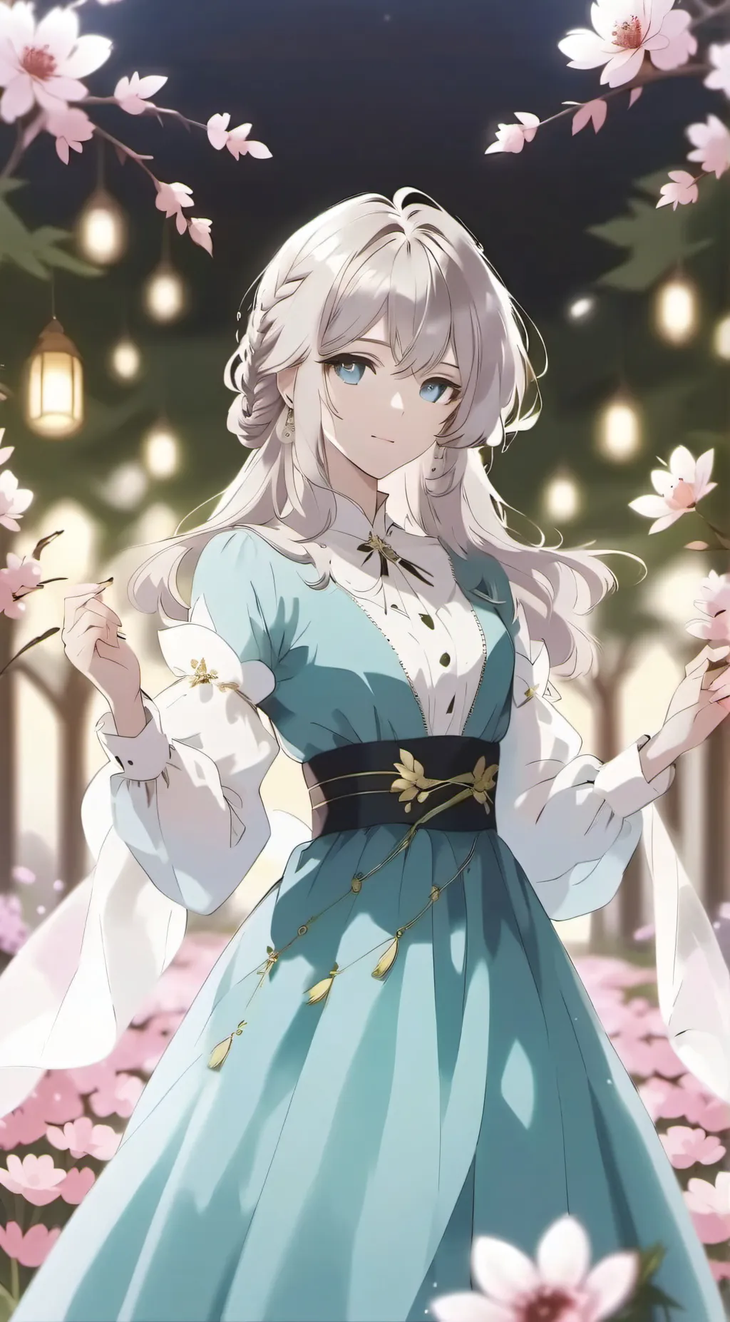 ai character: rose background