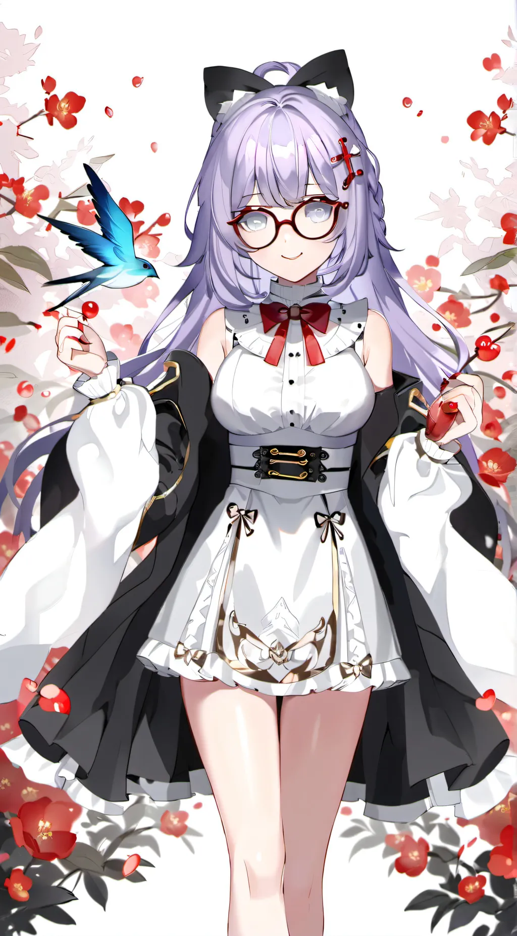 ai character: violet background