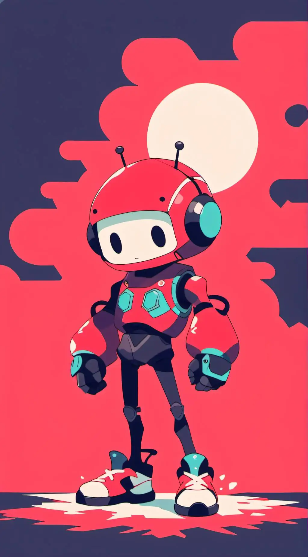 ai character: Hacker robot background