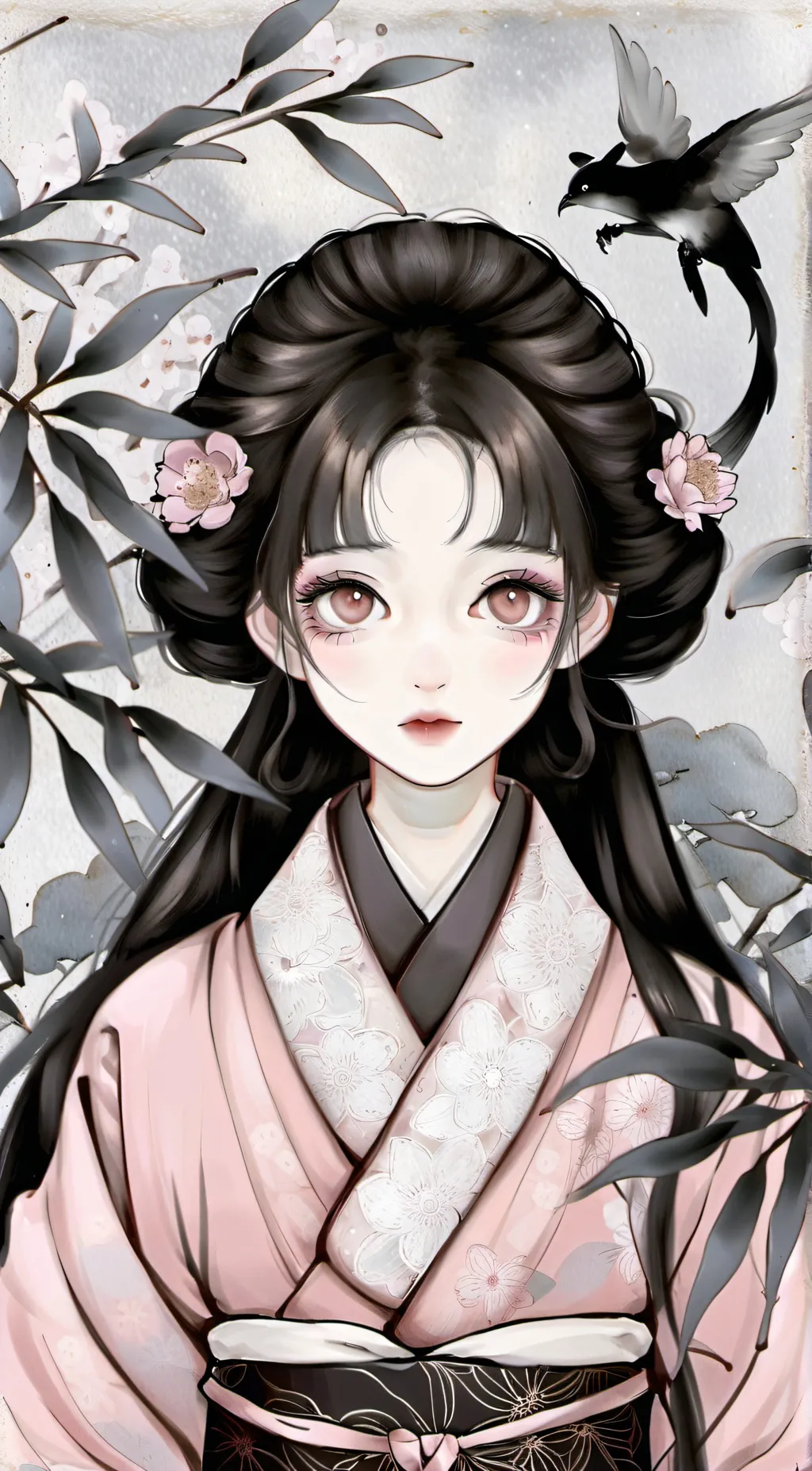 ai character: Human nezuko <333 background