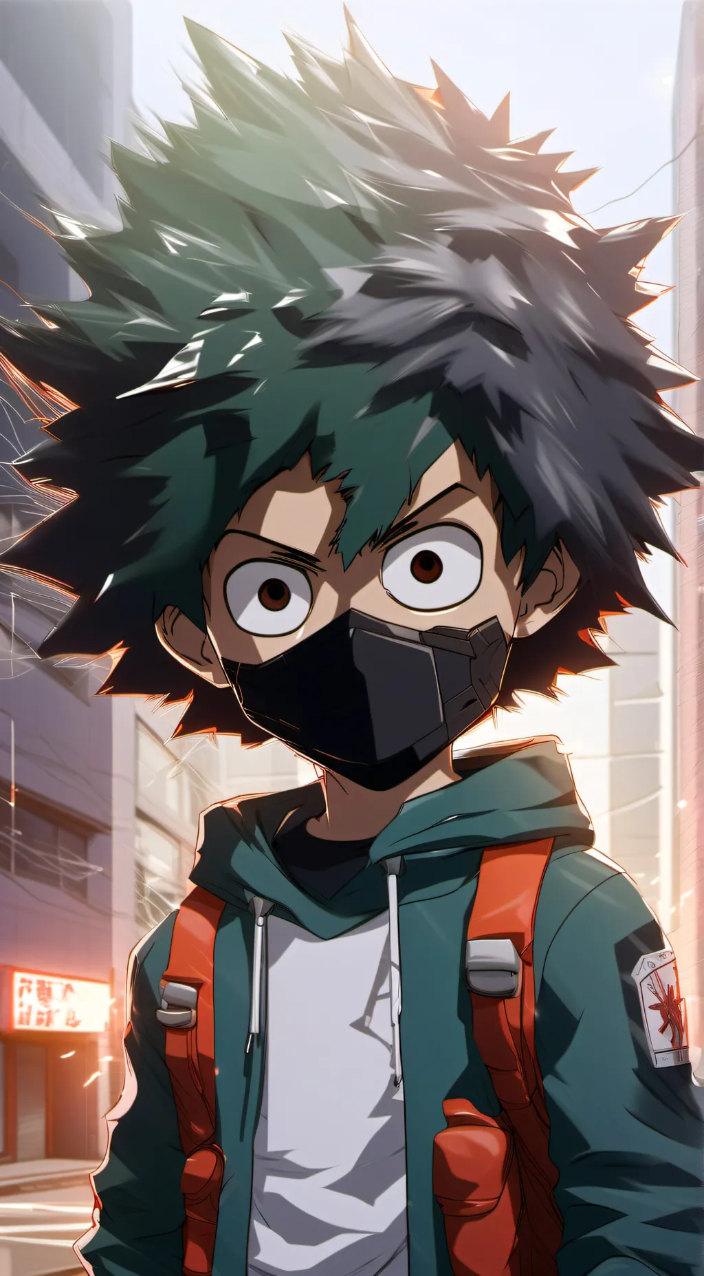 ai character: Vigilante Deku  background