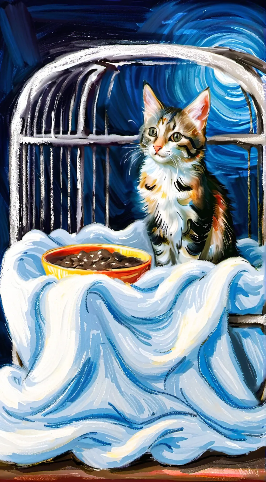 ai character: Kittie  background