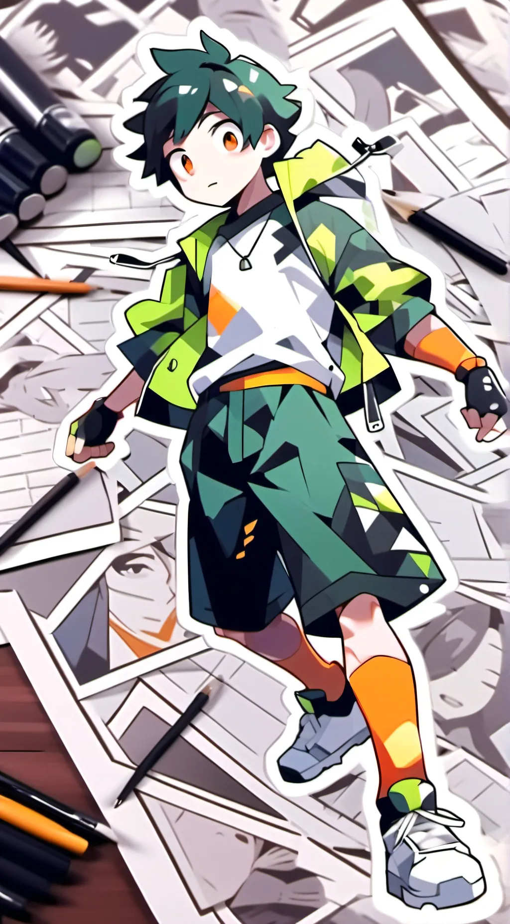 ai character: Deku background