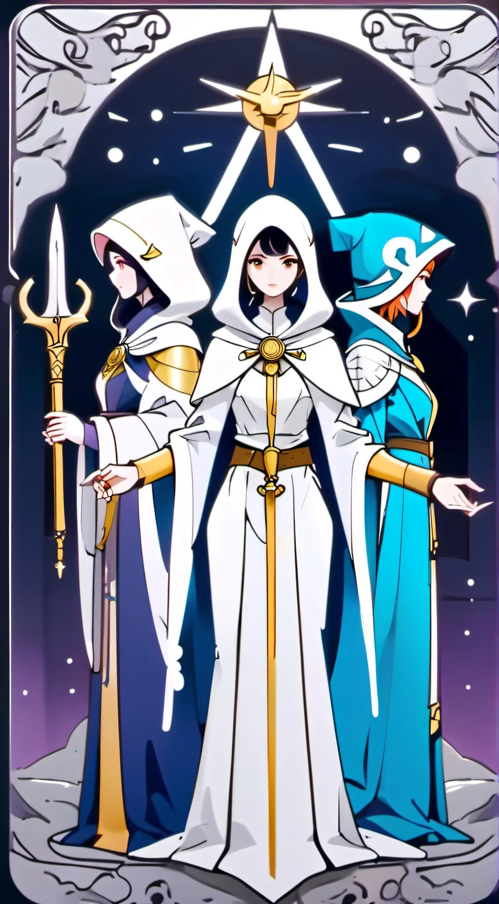 ai character: Miko,Grace,emma background