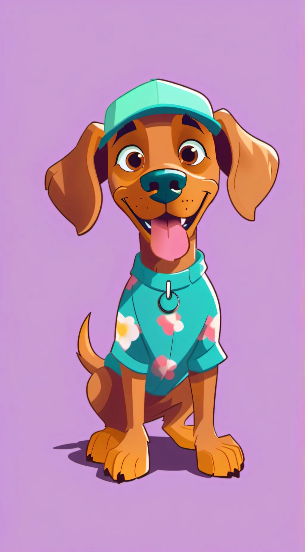 ai character: puppy dorky dog background