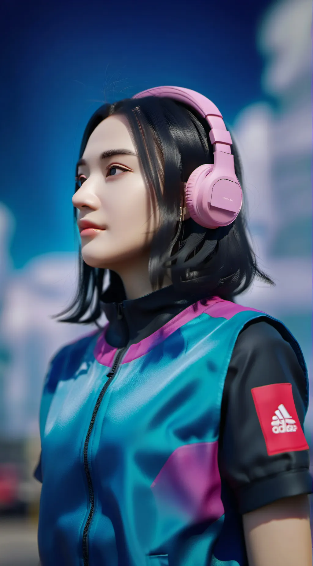 ai character: happy to see you background