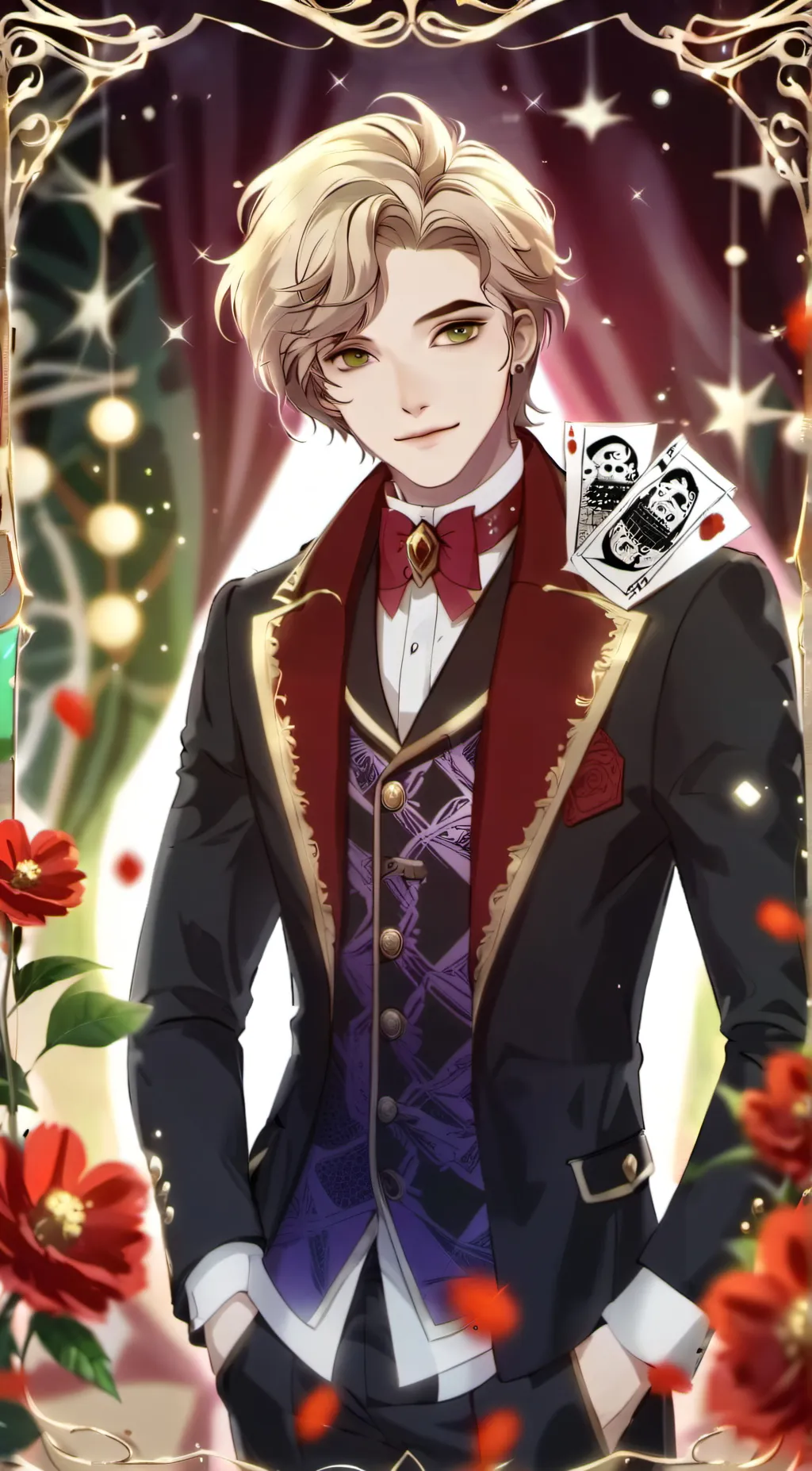 ai character: Alaster Wonderland background