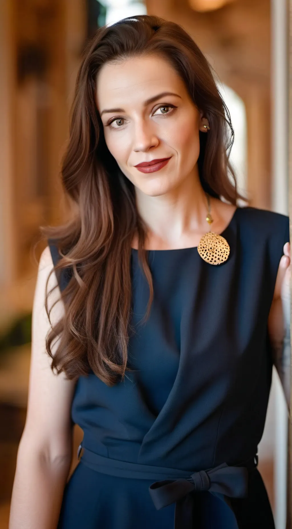 ai character: Sarah Lavender background