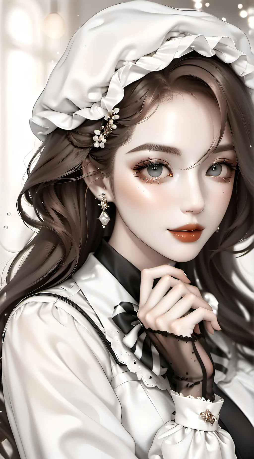 ai character: Natalie snow background