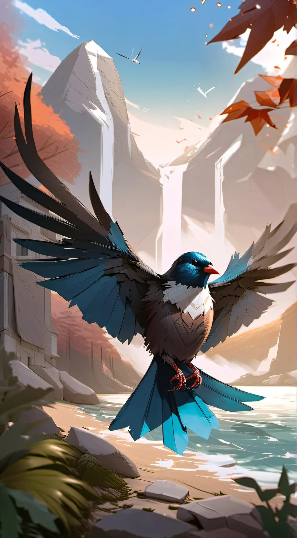 ai character: bird background