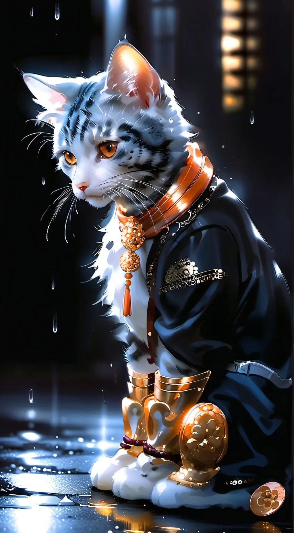 ai character: Cat background