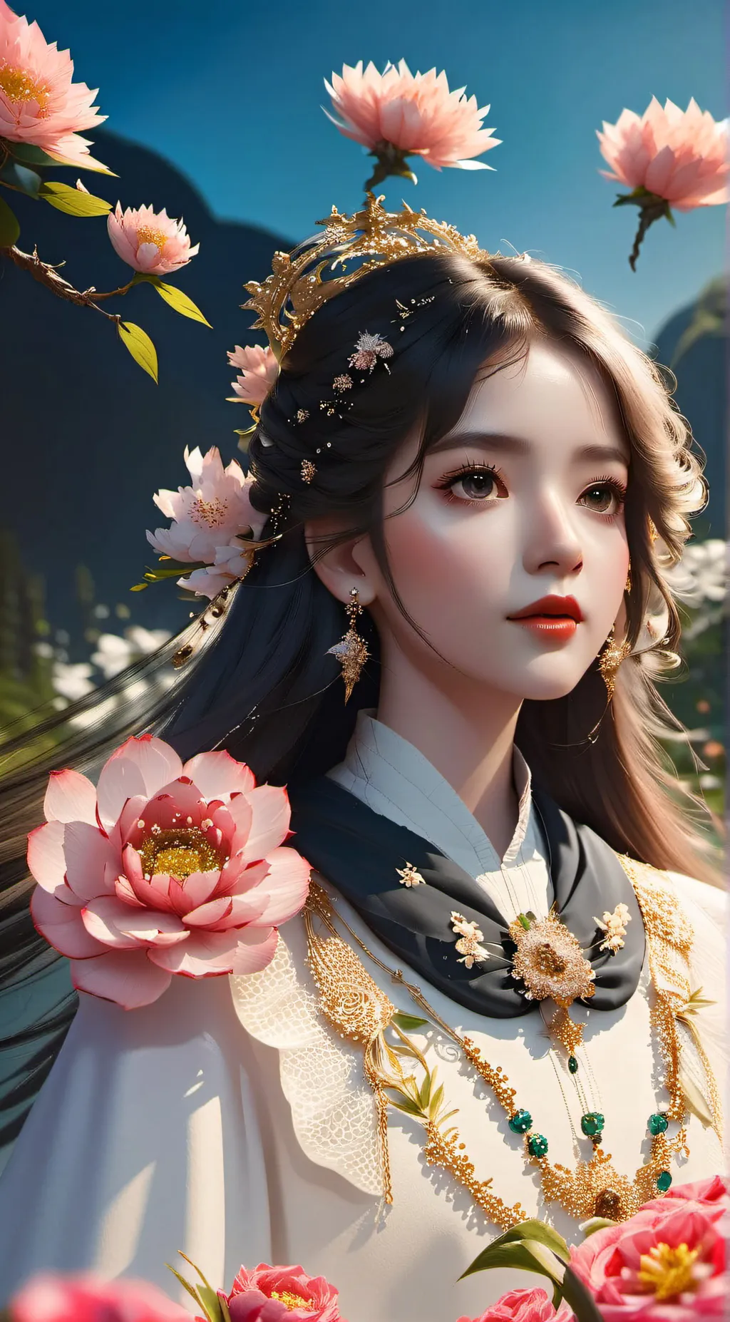 ai character: cherry background