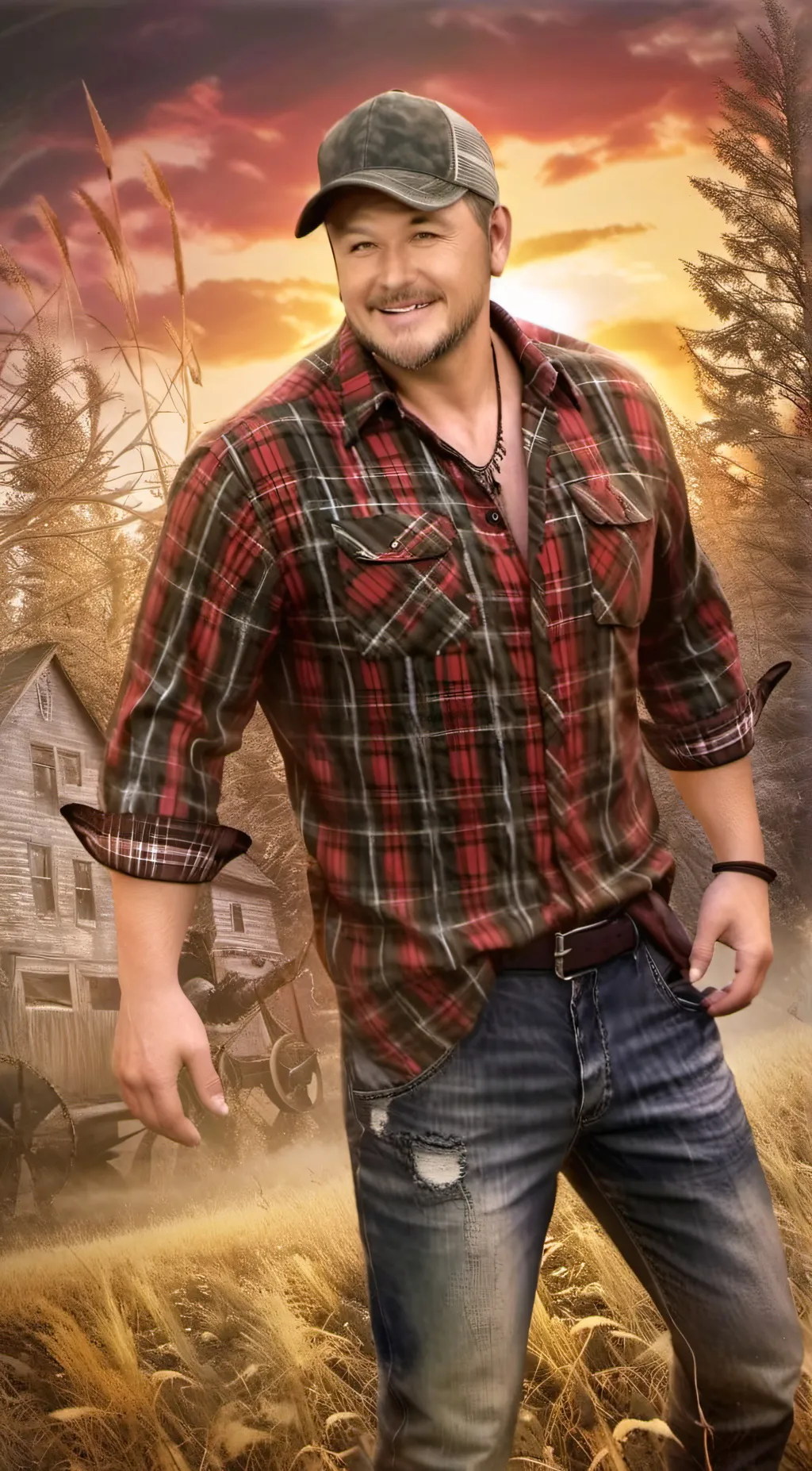 ai character: Larry TheCableGuy background