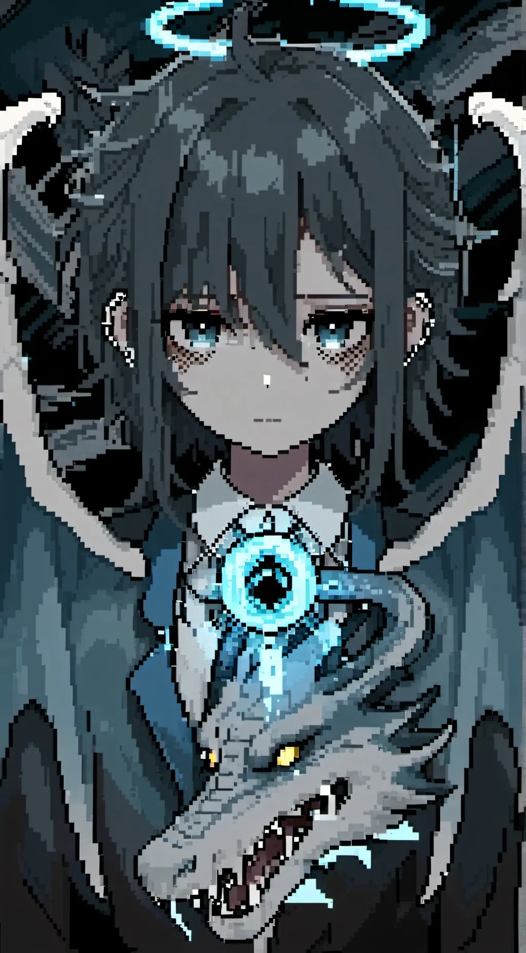 ai character: •°.Snowy.°• background