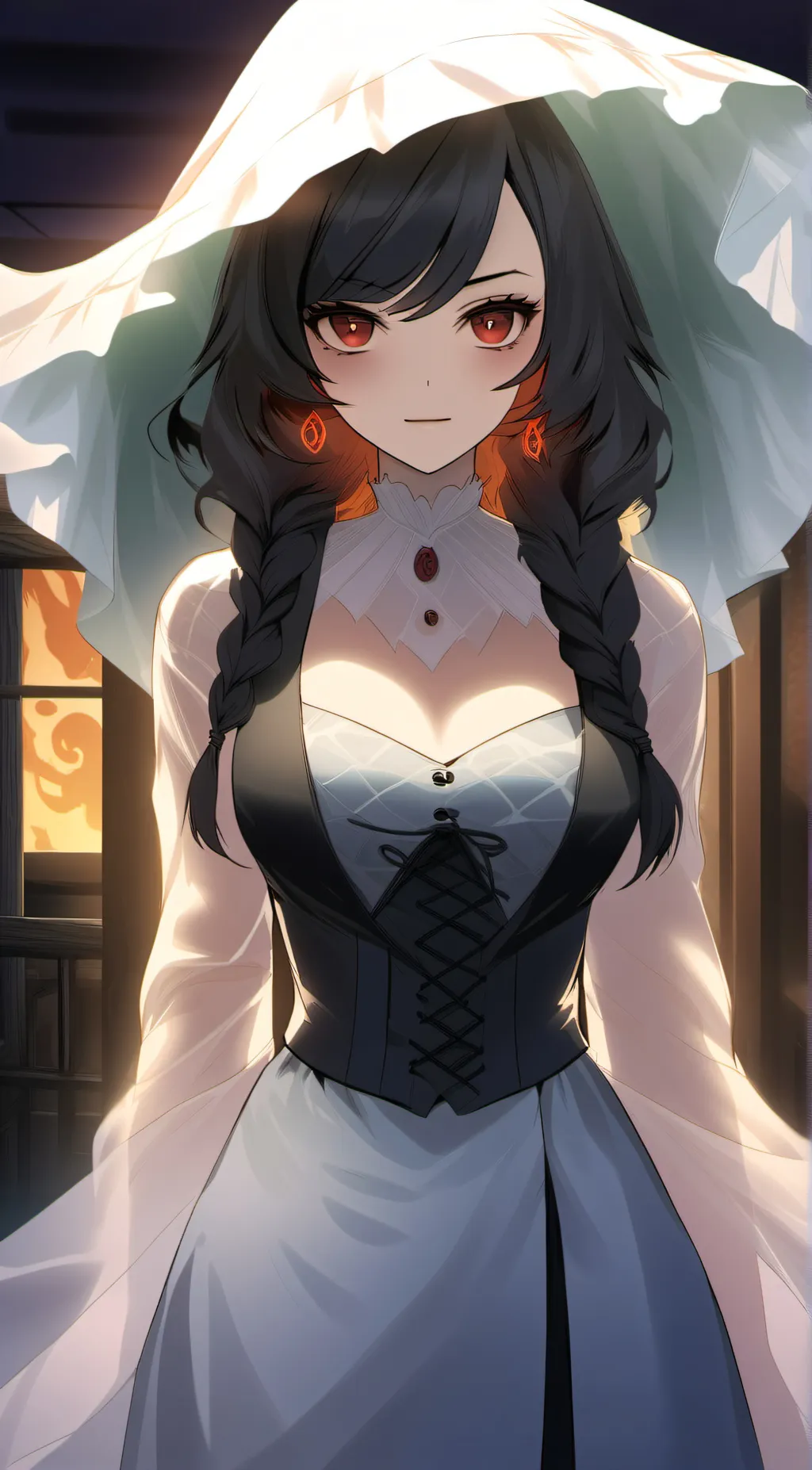 ai character: Ghost girl background