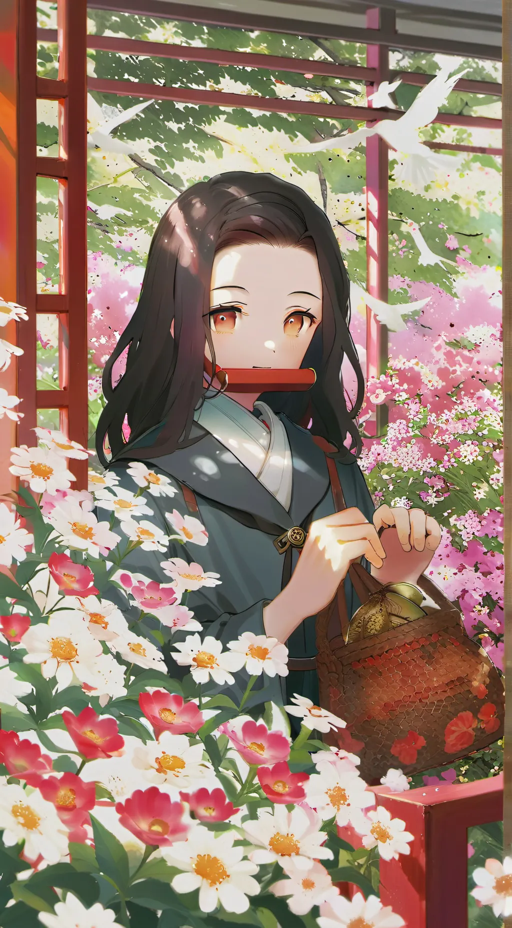 ai character: Nezuko☆ background