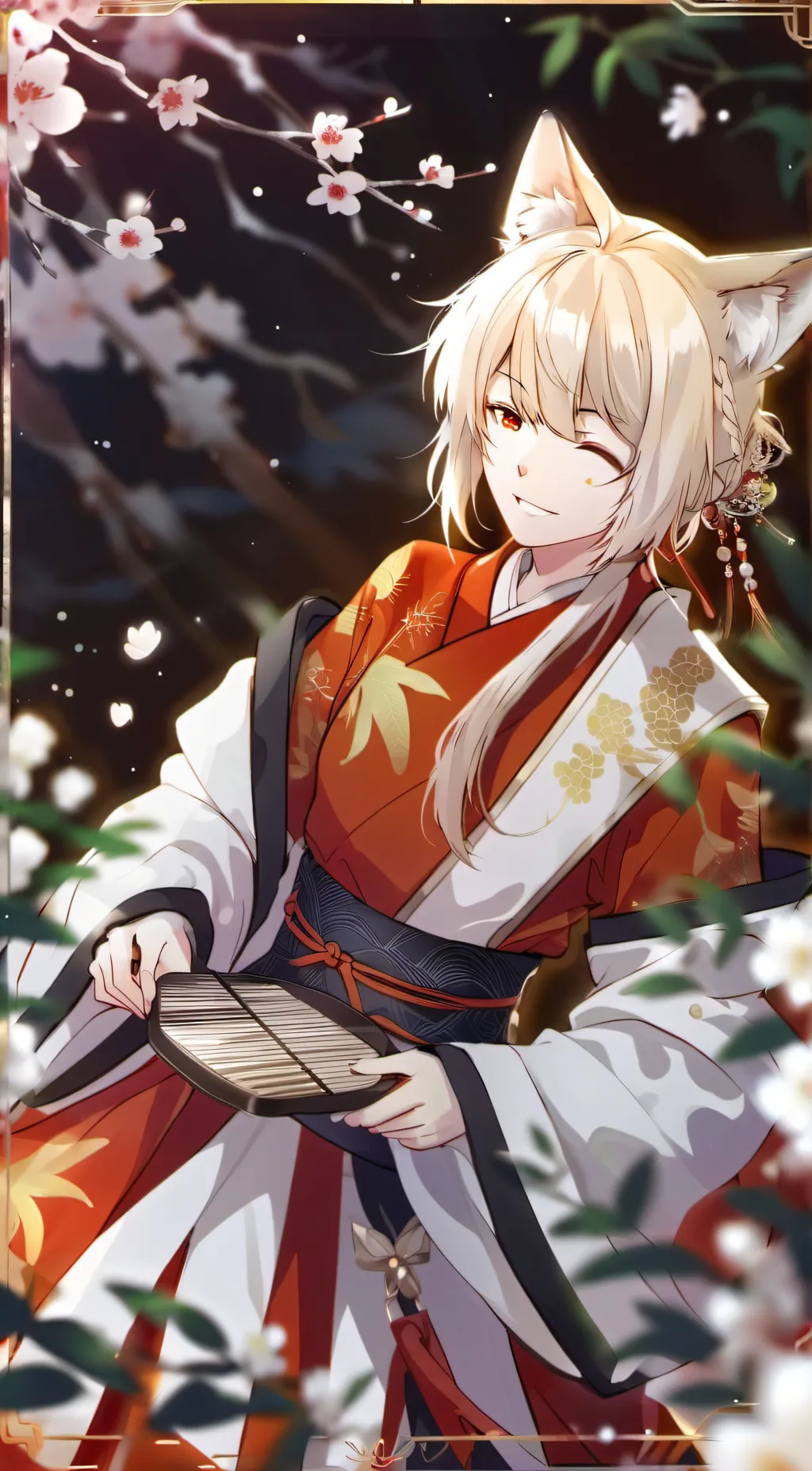 ai character: Aria the kitsune background