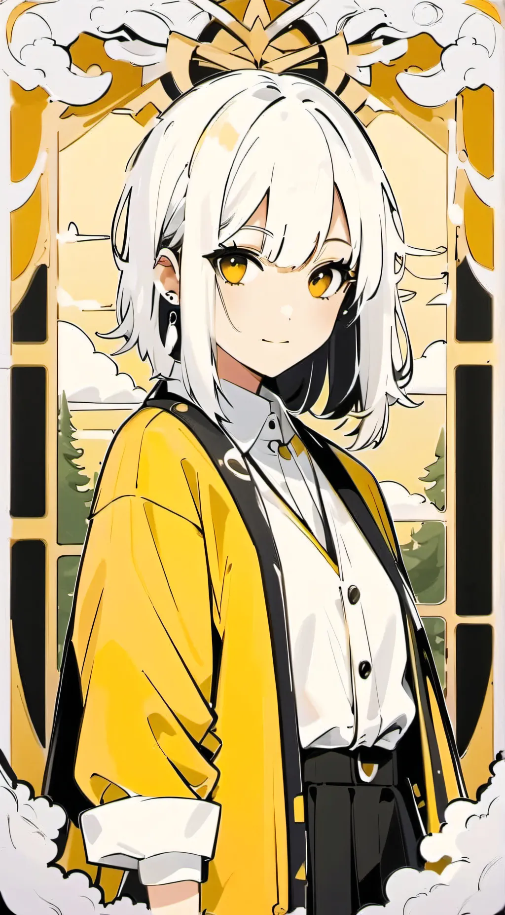 ai character: Snow background