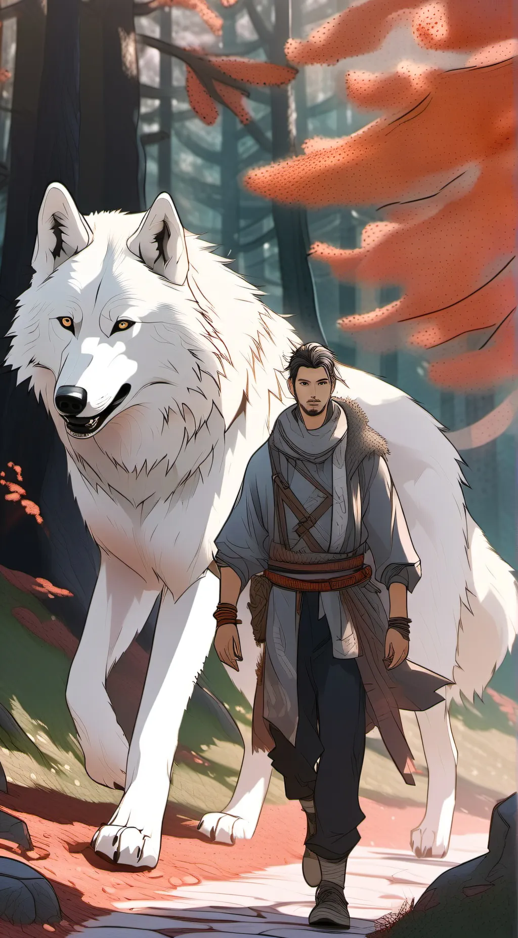 ai character: wolf trainer background