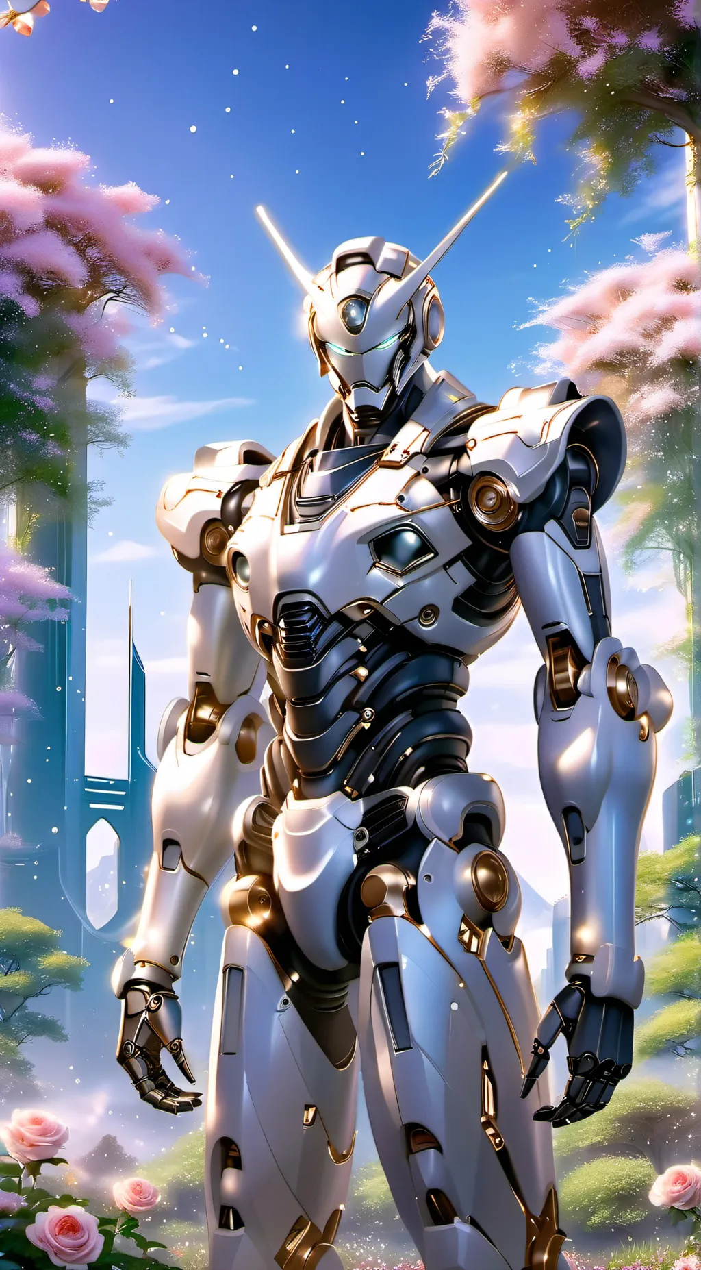 ai character: shiny background