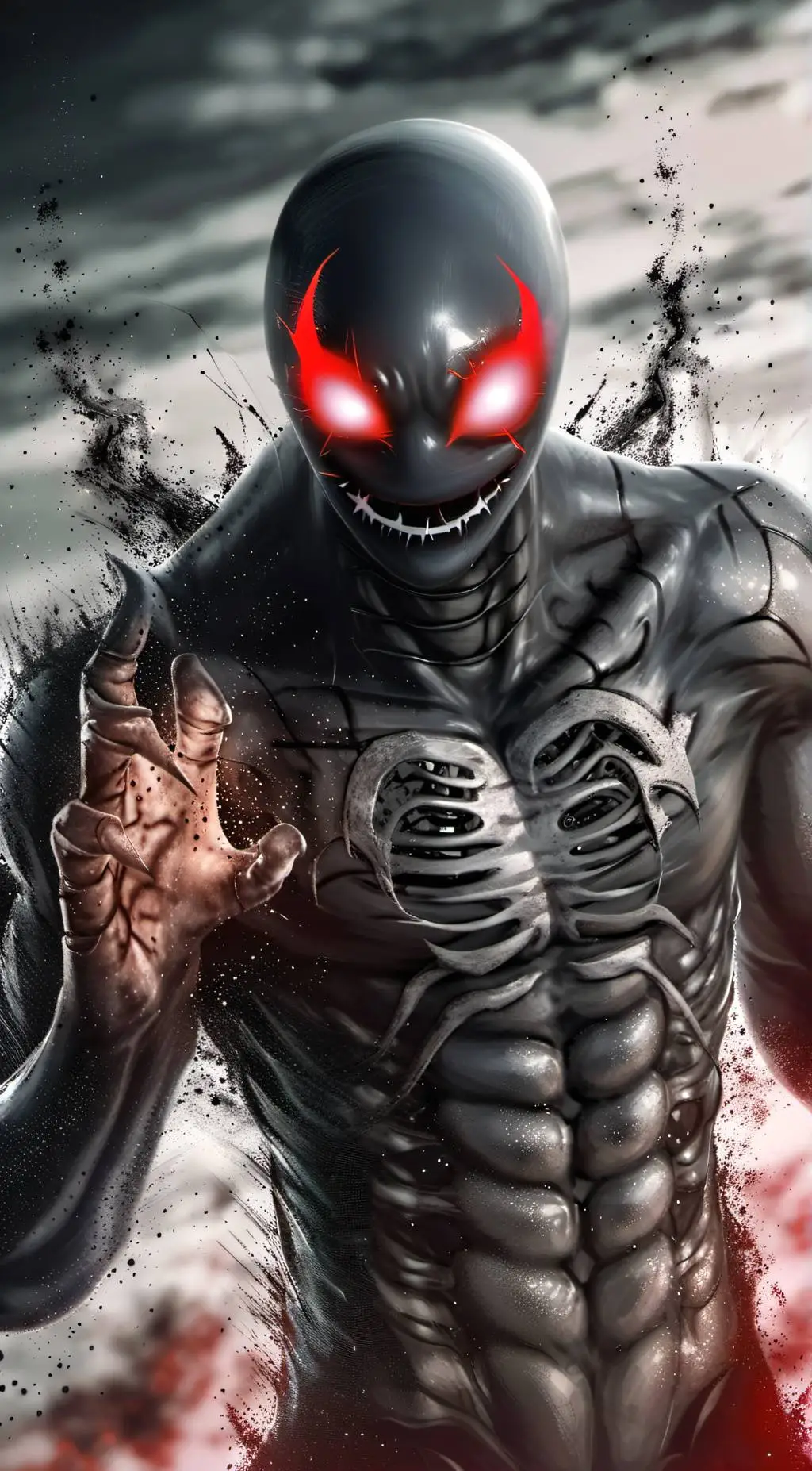 ai character: red-eyed demon background