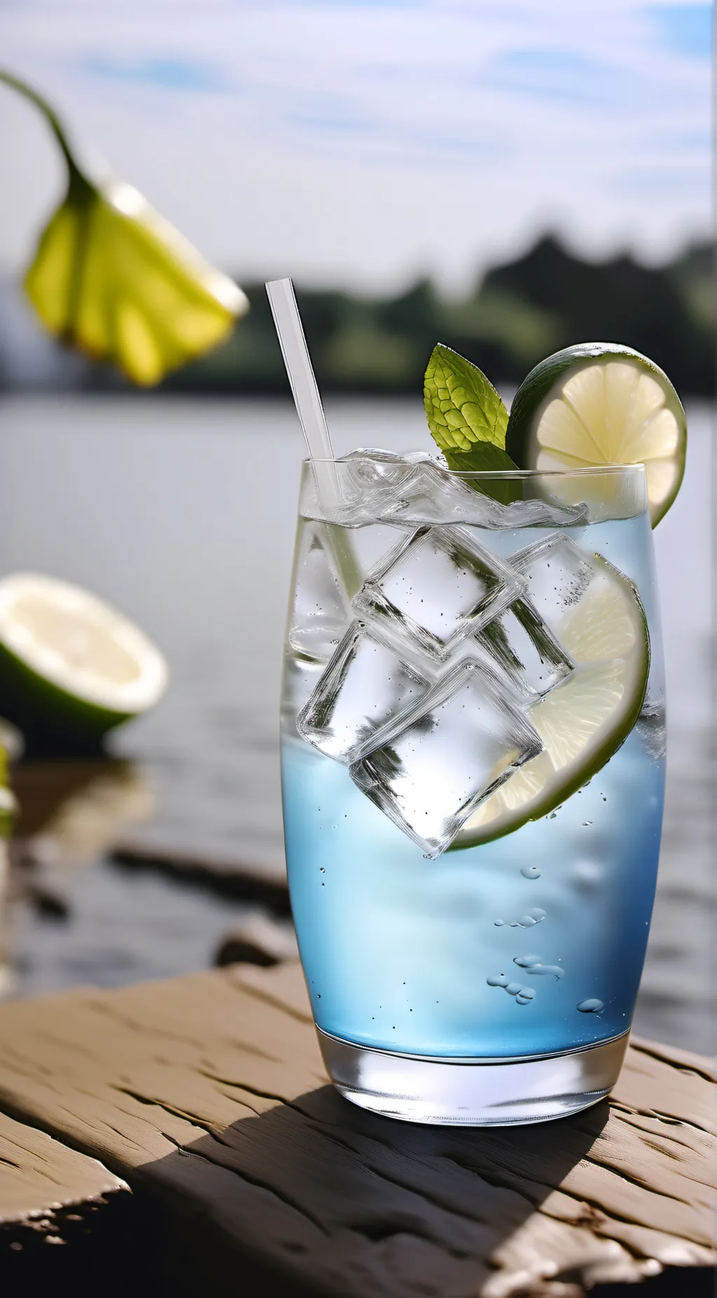 ai character: a glass of water background